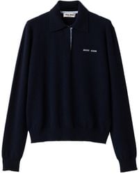 Miu Miu - Midnight Cashmere Polo Shirt - Lyst