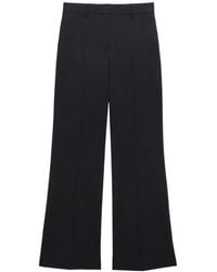 MSGM - High Waist Straight Leg Trousers - Lyst