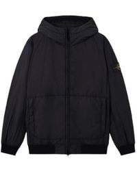Stone Island - Logo Patch Hooded Jacket - Lyst
