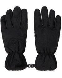 Stone Island - Embroidered-Logo Gloves - Lyst