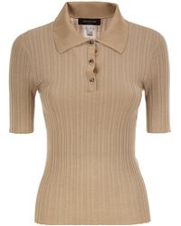 Fabiana Filippi - Ribbed Polo Knitted Top - Lyst