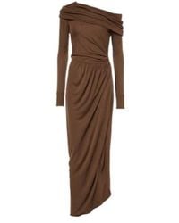 Oscar de la Renta - Off-Shoulder Jersey Gown - Lyst