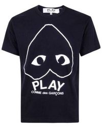COMME DES GARÇONS PLAY - Comme Des Garçons Play Logo Printed Crewneck T-Shirt - Lyst