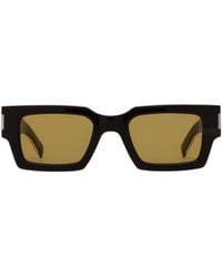 Saint Laurent - Eyewear Rectangular Frame Sunglasses - Lyst