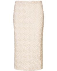 P.A.R.O.S.H. - P.A.R.O..H. Geometric-Pattern Sequin-Embellished Midi Skirt - Lyst