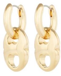 Tory Burch - Small Gemini Hoop Earrings - Lyst