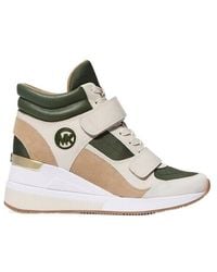 MICHAEL Michael Kors - Gentry High-Top Leather Wedge Sneakers - Lyst