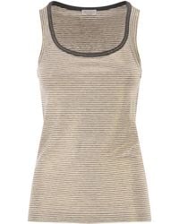 Brunello Cucinelli - Striped Tank Top - Lyst