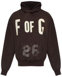 Fear Of God - Logo Print Hoodie - Lyst
