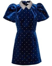 Rebecca Vallance - Vivicia Embellished Velvet Minidress - Lyst