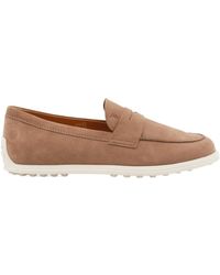 Tod's - Round Toe Flat Shoes - Lyst