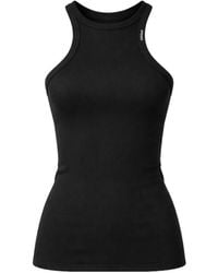 Dondup - Ribbed Logo Sleeveless Top - Lyst