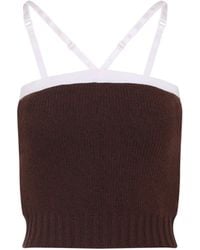 Prada - Sleeveless Knitted Top - Lyst