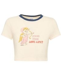 RE/DONE - Round-Neck Printed T-Shirt - Lyst