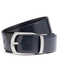 ZEGNA - Leather Reversible Engraved Logo Belt - Lyst