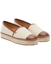Gianvito Rossi - Leather-Trimmed Canvas Espadrilles - Lyst
