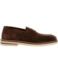 Brunello Cucinelli - Round Toe Penny Loafers - Lyst