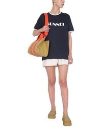 Sunnei - Logo Patch Shorts - Lyst