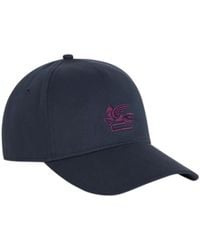 Etro - Cotton Baseball Hat With Pegaso Embroidery - Lyst