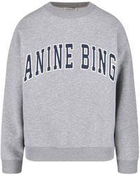 Anine Bing - Logo-Embroidered Sweatshirt - Lyst