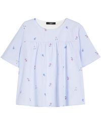 Weekend by Maxmara - Poplin And Jersey Top - Lyst
