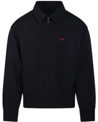 Maison Kitsuné - Maison Kitsuné Profile Fox Zip Polo Sweatshirt - Lyst