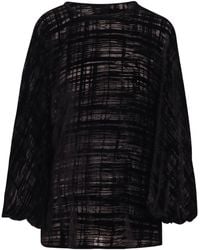 Gianluca Capannolo - Check-Print Balloon-Sleeve Blouse - Lyst