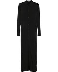 Balenciaga - Long-Sleeved Maxi Shirt Dress - Lyst