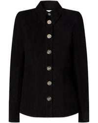 Galvan London - Solid Color Suede Jacket - Lyst