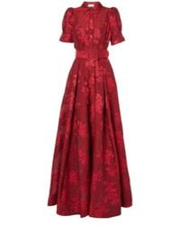 Rebecca Vallance - Henrietta Belted Brocade Gown - Lyst