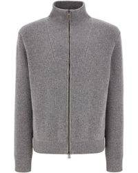 Canali - Full Zipped Cardigan - Lyst