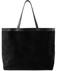 Nili Lotan - Loren Leather-Trimmed Suede Tote - Lyst