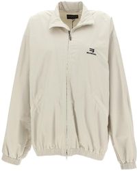 Balenciaga - Logo-Embroidered Zip-Up Jacket - Lyst