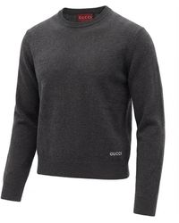 Gucci - Silk Cotton Sweater With Intarsia - Lyst