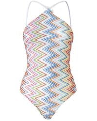 Missoni - Zigzag-Knit Swimsuit - Lyst