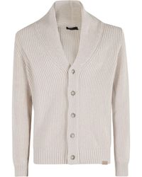 Fay - Shawl-Collar Cardigan - Lyst