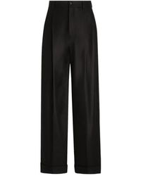 Dolce & Gabbana - Pleated-Front Wool Trousers - Lyst