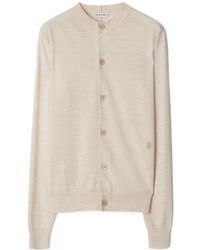 Burberry - Logo Embroidered Buttoned Cardigan - Lyst