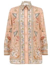 Zimmermann - Roselight Relaxed Print Top - Lyst