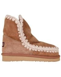 Mou - Knitted Detail Boots - Lyst