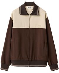 Miu Miu - Zipper Sweatshirt - Lyst