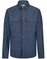 Moncler - Denim Button-Down Overshirt - Lyst