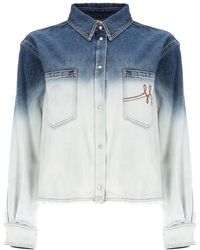 Marni - Gradient Cropped Denim Jacket - Lyst