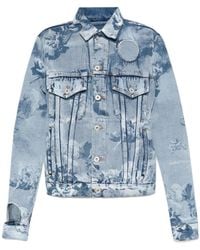 Off-White c/o Virgil Abloh - Cut-Out Long-Sleeved Denim Jacket - Lyst