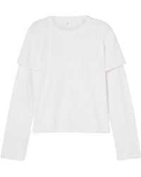 Leset - Margo Layered Cotton-Jersey T-Shirt - Lyst