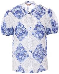Twinset - Floral Printed Crewneck Shirt - Lyst
