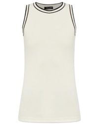Fabiana Filippi - Embellished-Trim Ribbed Tank Top - Lyst