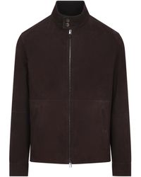 Canali - Button Zip Lambskin Jacket - Lyst