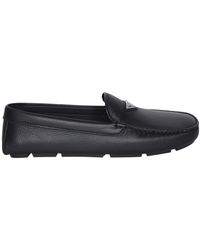 Prada - Round Head Loafer Shoes - Lyst