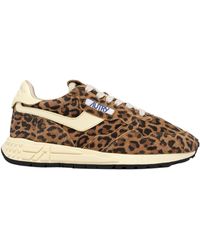 Autry - Reelwind Leopard Printed Low-Top Sneakers - Lyst